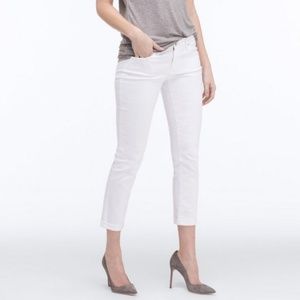 AG The Stilt Roll-Up/Cigarette White Jeans Sz 30